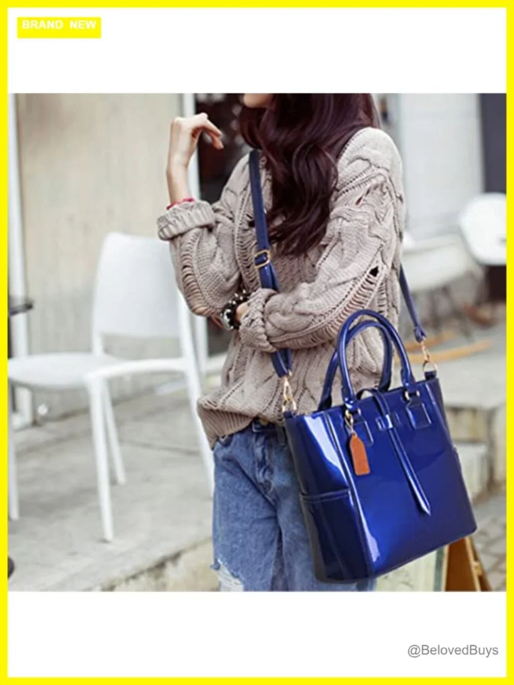 3-Piece Faux Leather Tote, Crossbody, Card Bag Set